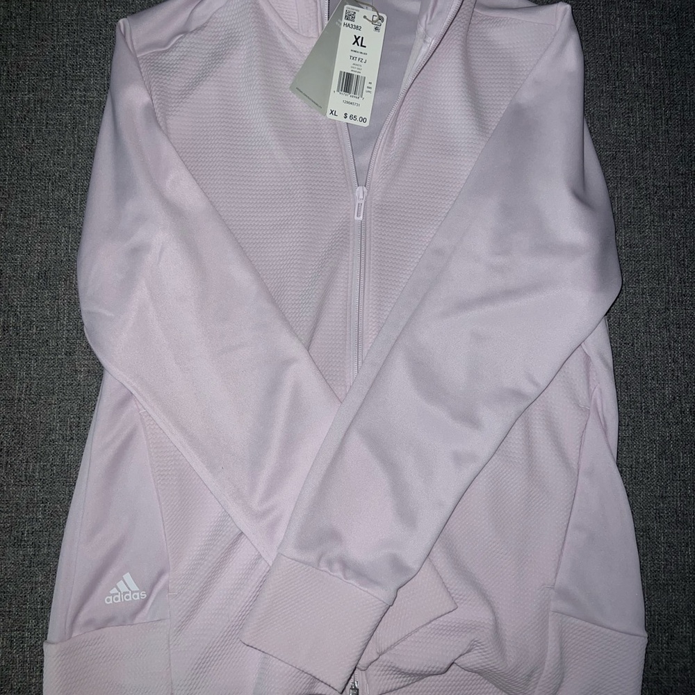 BRAND NEW: Adidas Light Pink Zip-Up Hoodie